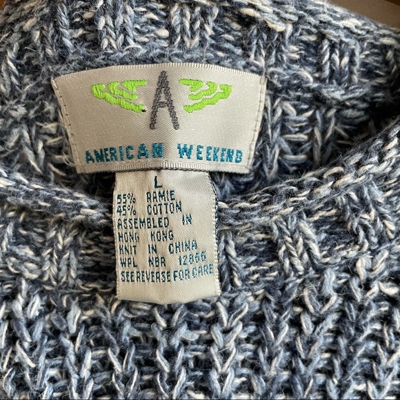 Vintage 80s 90s Chunky Knit American Weekend Sweater - Picture 2 of 3